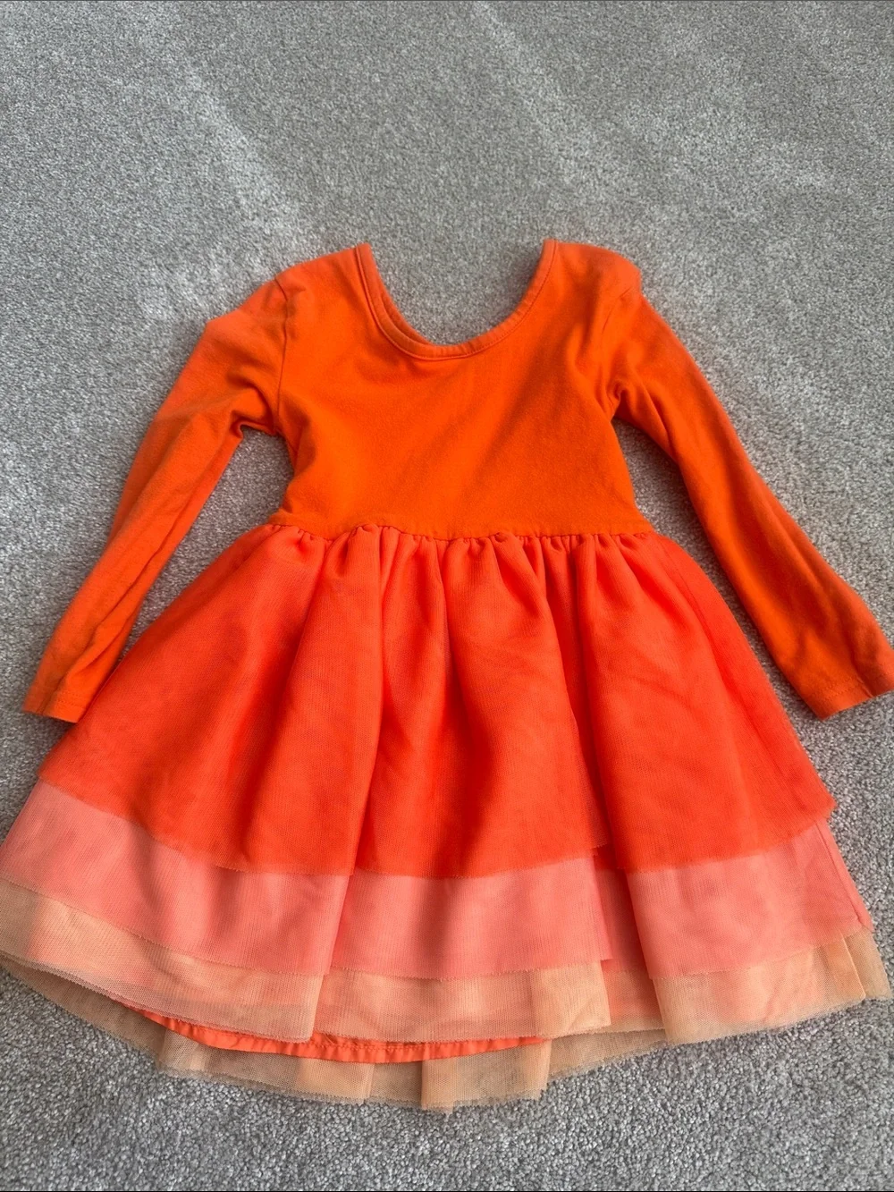 Old Navy Orange Jack-O'-Lantern Layered Tulle Dress
